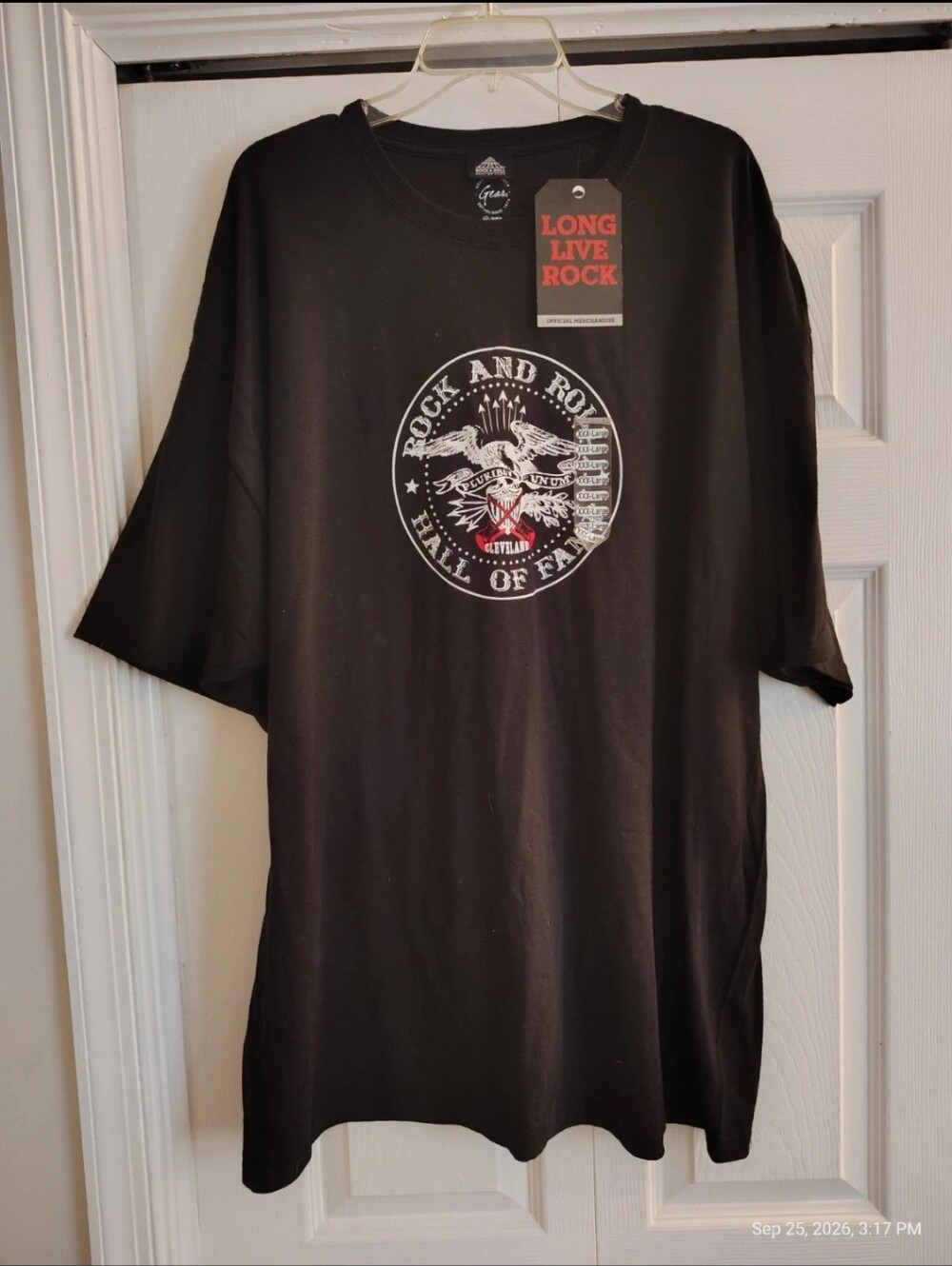 NWT Rock & Roll Hall of Fame Graphic Tee Black Short Sleeve Size 3XL